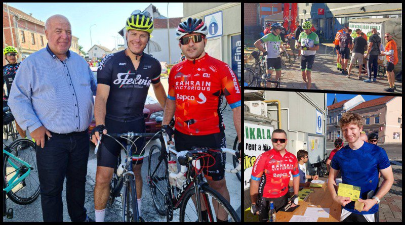 Fotografija: Na samom startu uspjeh u vožnji biciklistima je poželio lipički gradonačelnik Vinko Kasana/Foto: Compas
