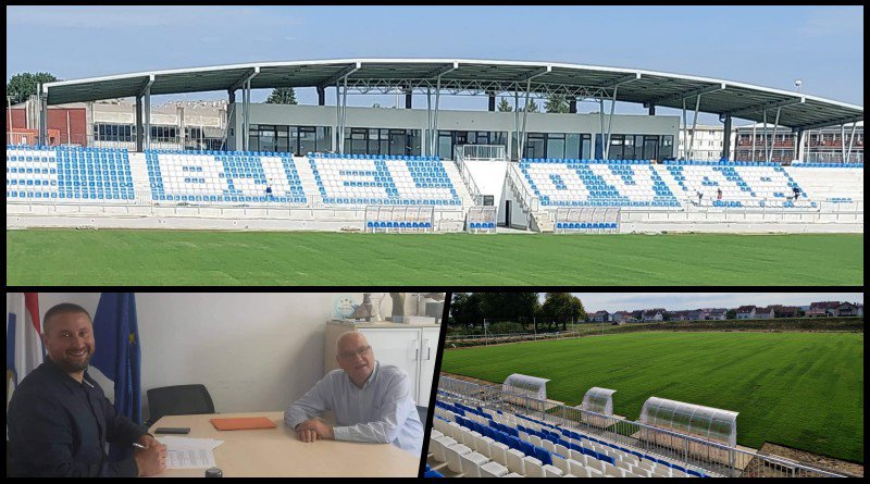 Fotografija: Stadion bi trebao biti gotovo do kraja rujna/ Foto: Facebook Dario Hrebak/Grad Bjelovar
