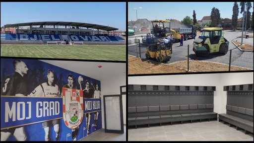 FOTO U tijeku je posljednje ušminkavanje novog bjelovarskog stadiona prije tehničkog pregleda
