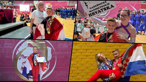 GAREŠNICA JE PONOSNA Mažoretan Niko Žiher (11) donio kući zlato sa Svjetskog prvenstva
