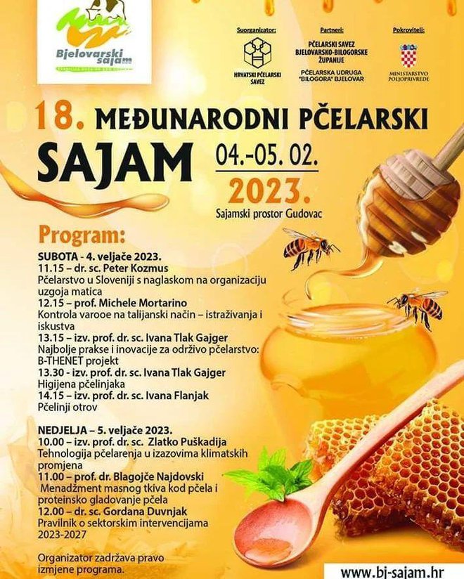 Plakat pčelarskog sajma/ Foto: Bjelovarski sajam