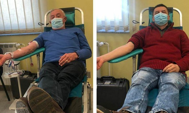 Marijan Šinko i Ivica Jetelina krv su darivali stotinu puta/Foto: Gradsko društvo Crvenog križa Bjelovar