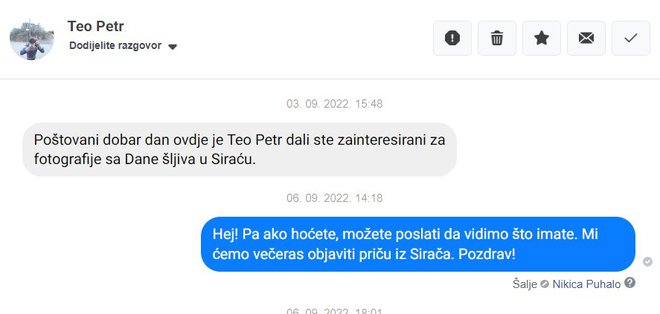 Poruka koju je Teo poslao urednicima portala MojPortal.hr