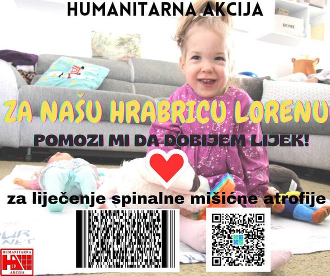 Humanitarna akcija za Lorenu/ Foto: Hrabrica Lorena protiv SMA