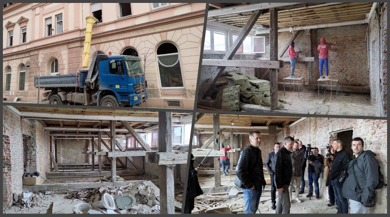 Fotografija: Počela konstrukcijska obnova budućeg studentskog doma u Bjelovaru/ Foto: Deni Marčinković