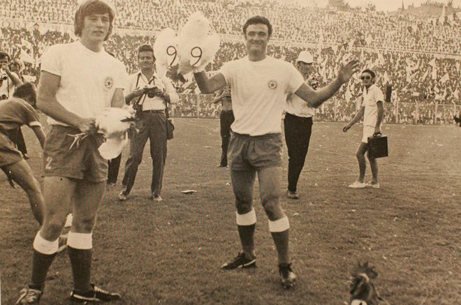 Vilson Džoni i Pero Nadoveza uoči utakmice s Olimpijom 1971. godine/Foto: CROPIX