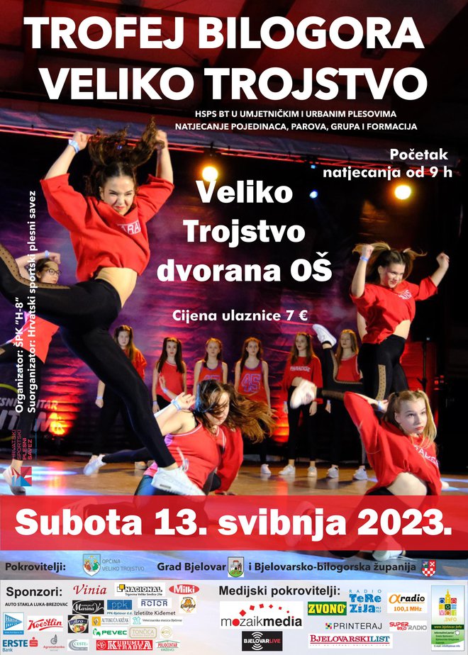 13. svibnja bit će plesni spektakl u urbanim i umjetničkim plesovima TROFEJ BILOGORA-VELIKO TROJSTVO/Foto: Plesni klub H-8