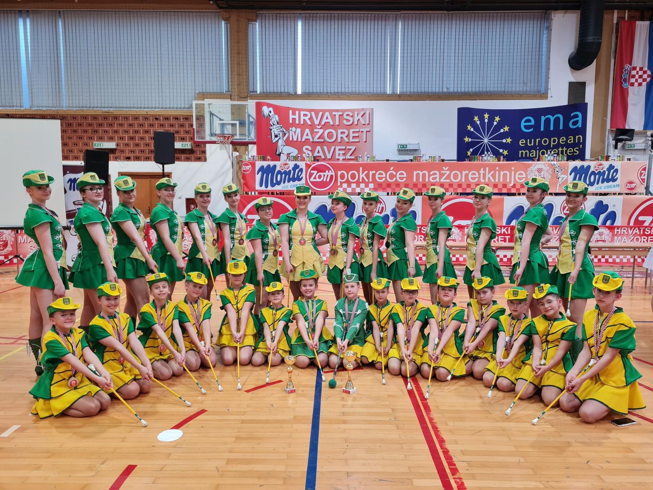 Fotografija: Ovim rezultatima kadetkinje i juniorke osigurale su plasman i na Europsko natjecanje Europske mažoret asocijacije/Foto: CIK Grubišno Polje