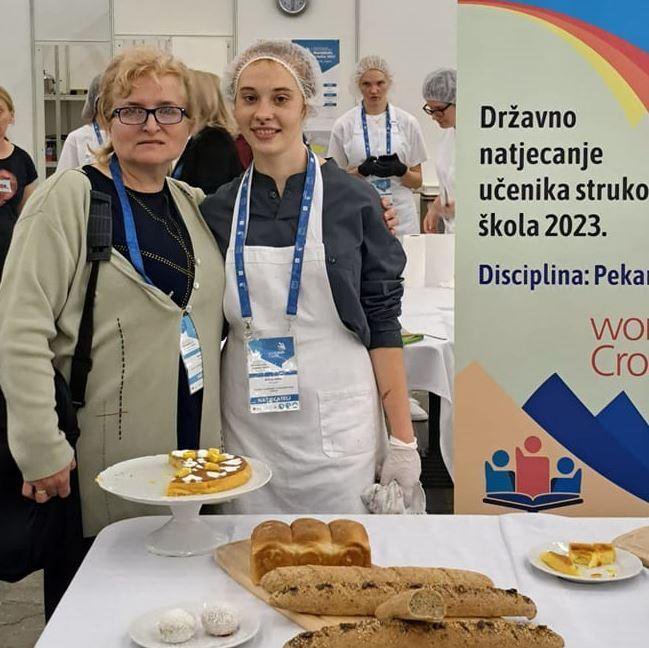 Božica Sobol iz Turističko-ugostiteljsko prehrambene škole Bjelovar osvojila je prvo mjesto/Foto: Facebook škola