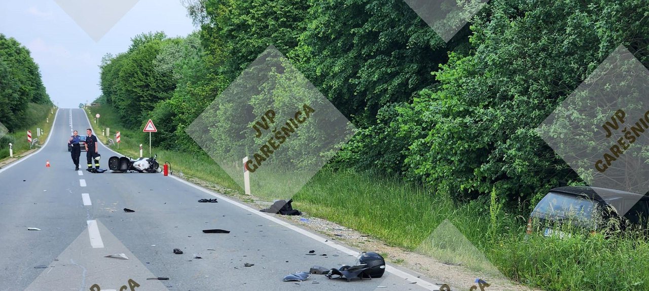Fotografija: Očevid prometne nesreće kod Hercegovca/Foto: JVP Garešnica