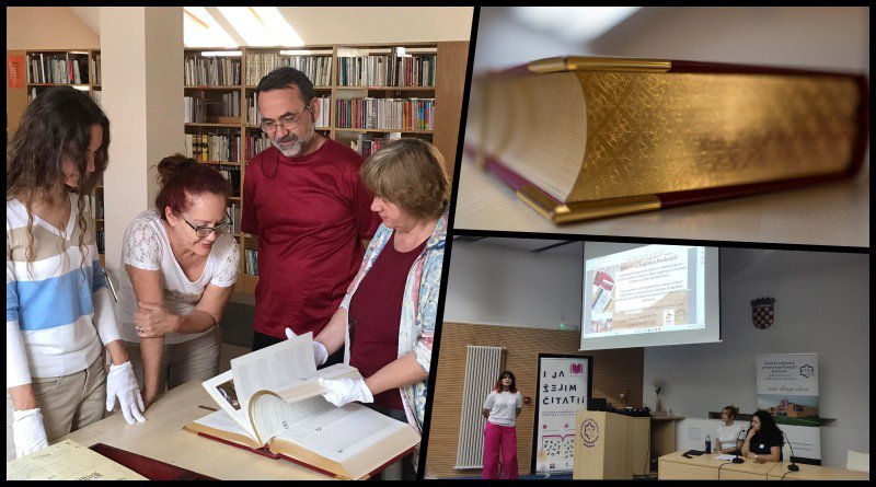 Fotografija: Zlatna Biblija glavni je turistički adut daruvarske knjižnice/Foto: Pučka knjižnica i čitaonica Daruvar