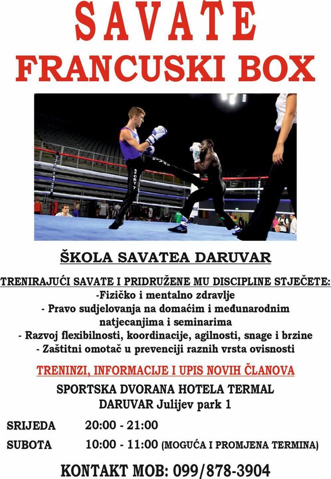 Savate boks ponovno u Daruvaru/ Foto: SK ŠAN Garešnica