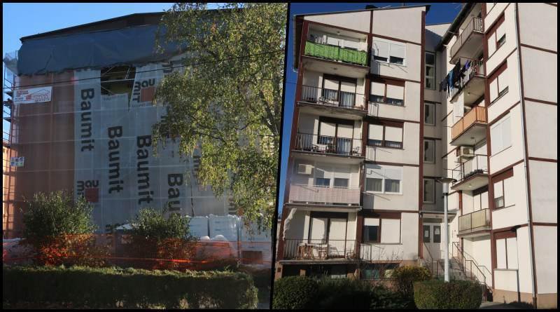 Fotografija: Zgrada u Ulici Matice hrvatske (lijevo) i zgrada u Hebrangovoj (desno)/Foto: Pakrački list