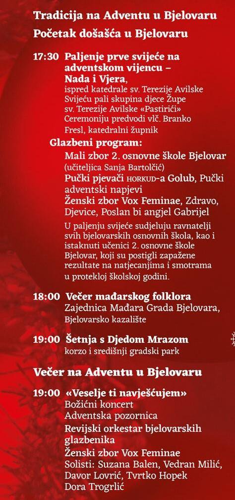 Program prvog dana, II. dio/ Foto: Grad Bjelovar