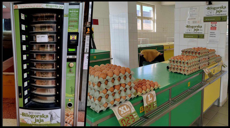 Fotografija: Ljudi naprosto ne vole kupovati jaja na jajomatu/Foto: Facebook Halo inspektore; Martina Čapo